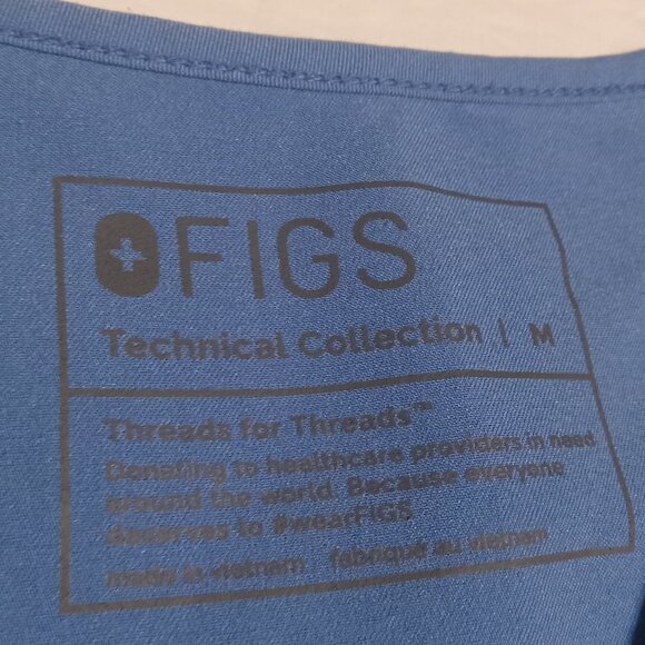 Figs Women's Catarina One-Pocket Scrub Top M FW1000 Ceil Blue - Picture 4 of 8